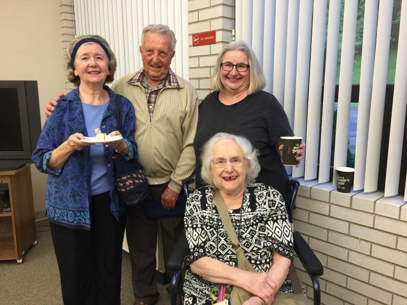 GeorgeWarhola.245153235_std Patricia and Don Maloney with the Warhola sisters from Lyndora, who were neighbors of Nicholas Russin! They are related to the famous +Andy Warhol, of Pittsburgh. We all enjoyed coffee and cake afterwards!